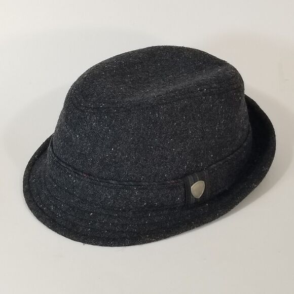Ben Sherman Other - Ben Sherman Hipster Style Fedora Hat Mens S/M Dark Gray Wool Blend Tweed